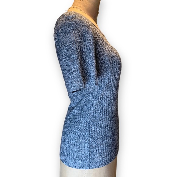 Frank & Oak Ribbed Slim Fit Crewneck Top Heather Grey Size M Minimalist Capsule - Picture 4 of 7